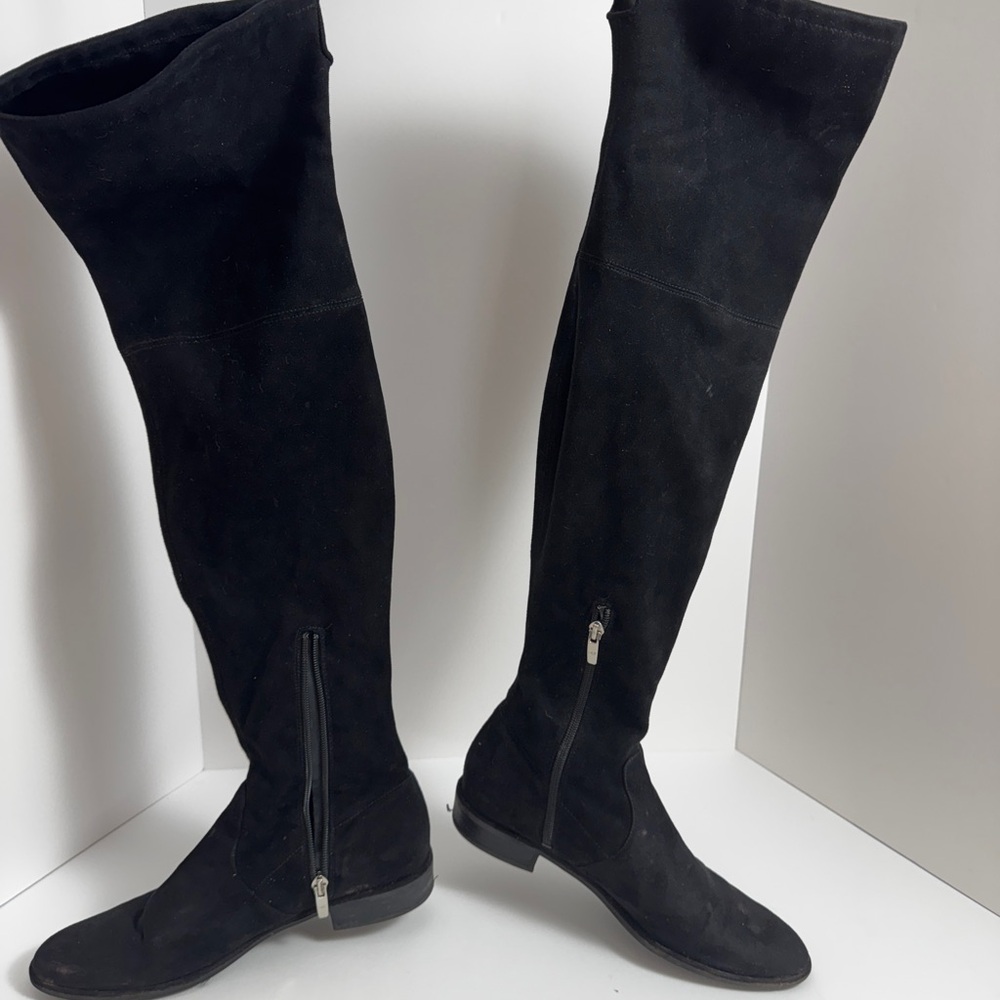 Marc Fisher Black tall suede boots size 9 - Picture 2 of 6
